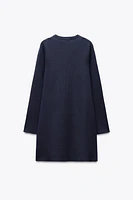 PLAIN KNIT MINI DRESS