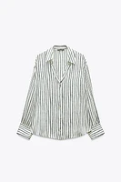 STRIPED SATIN SHIRT