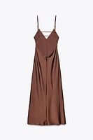 SATIN MIDI DRESS