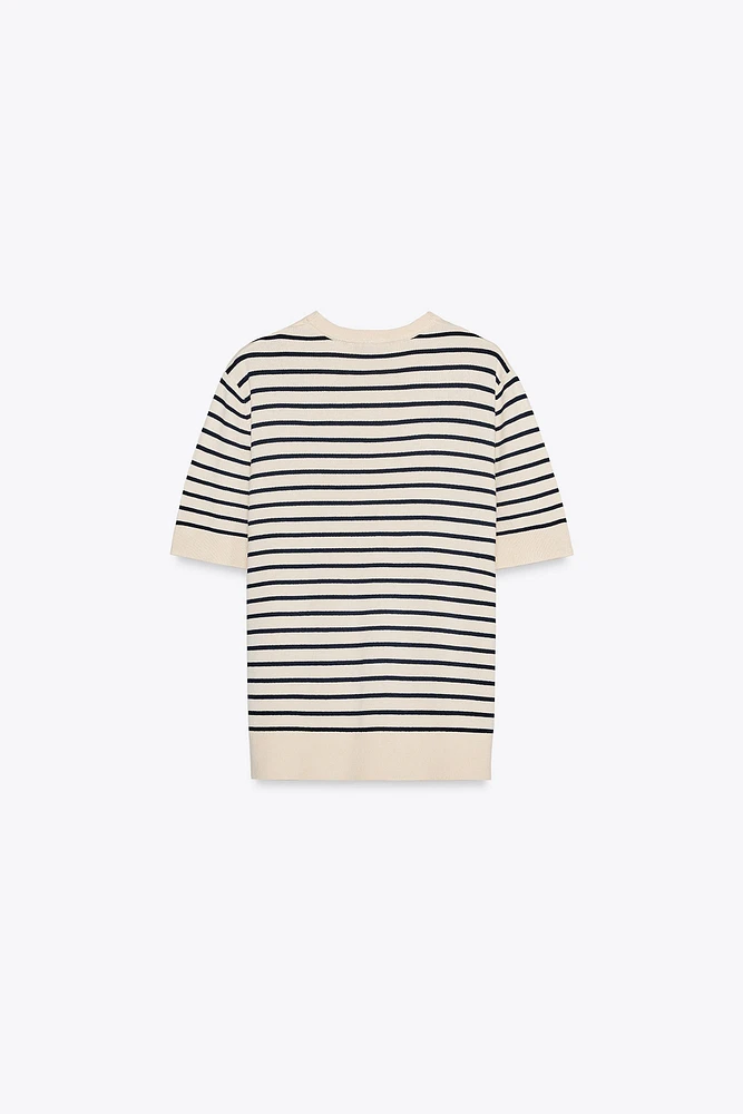 STRIPED KNIT TOP