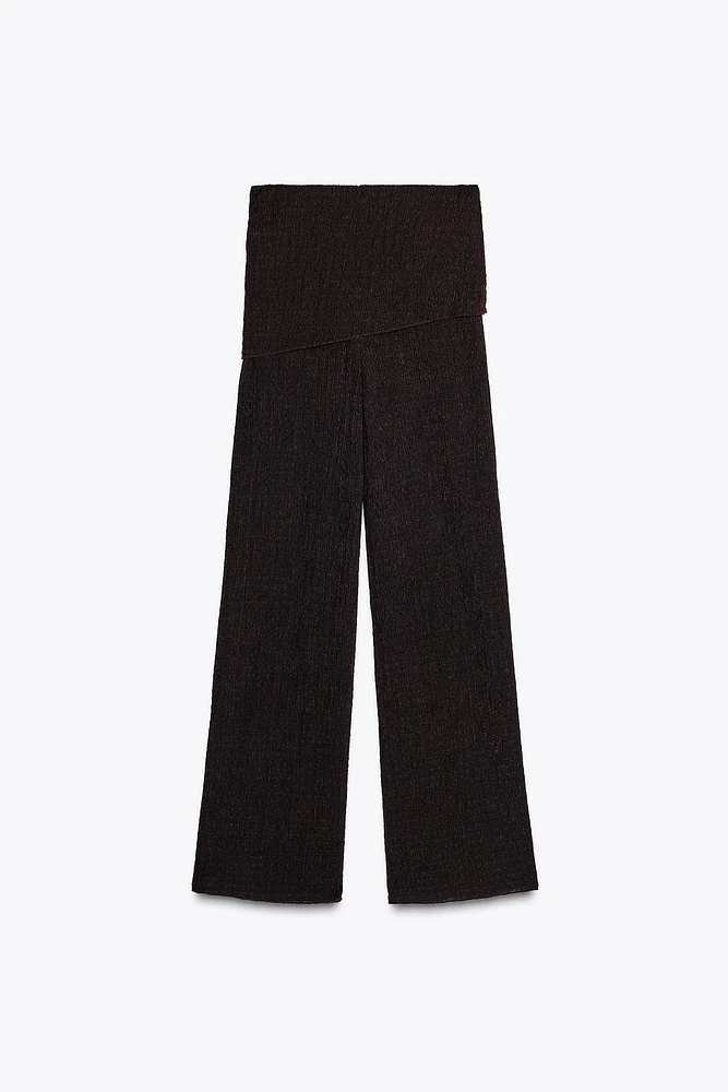 TEXTURED TIE SARONG PANTS