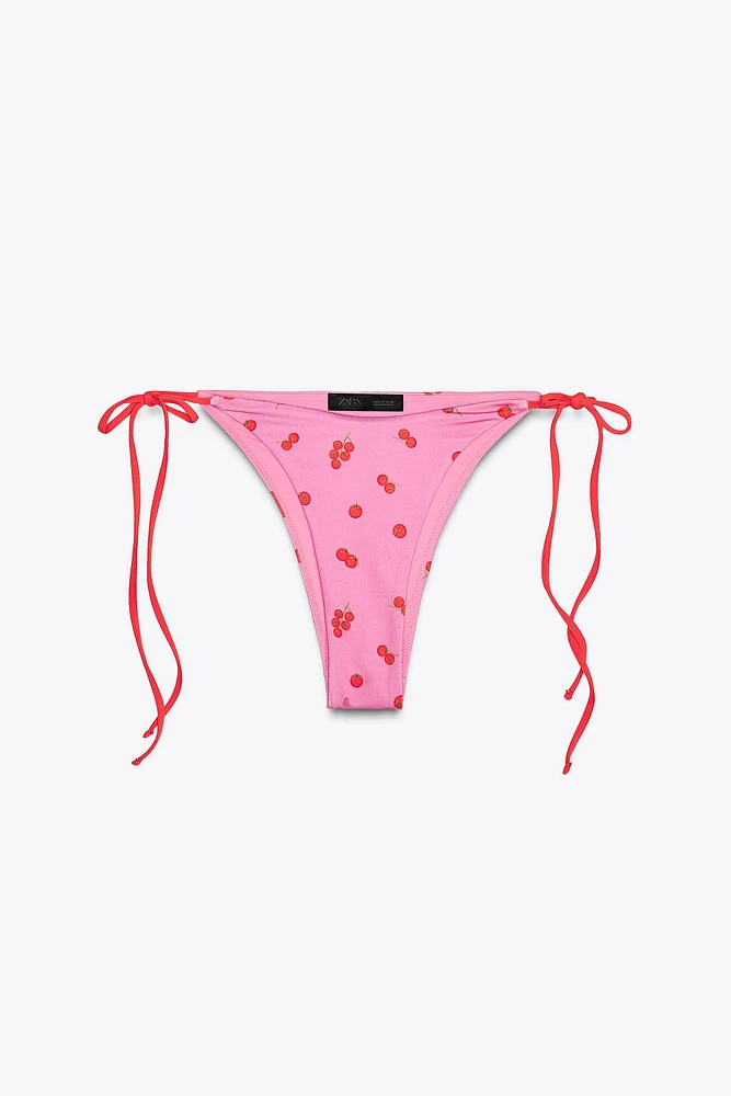 BAS DE BIKINI À IMPRIMÉ TOMATES
