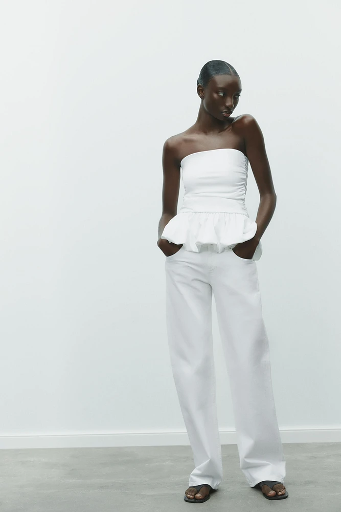 BALLOON STRAPLESS TOP