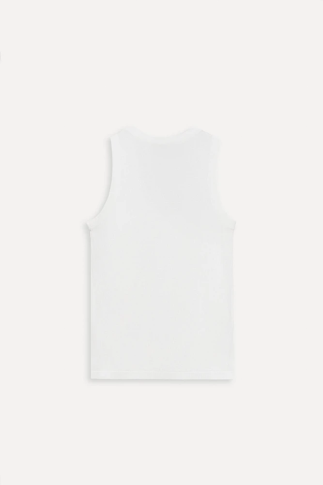 SLEEVELESS KNIT TOP 50TH ANNIVERSARY