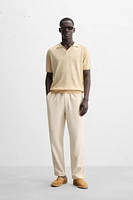 POLO EN MAILLE 100 % LIN