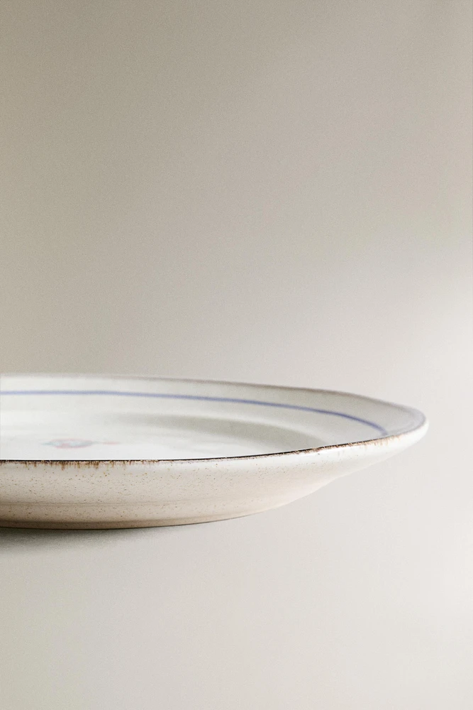 STONEWARE FISH DINNER PLATE
