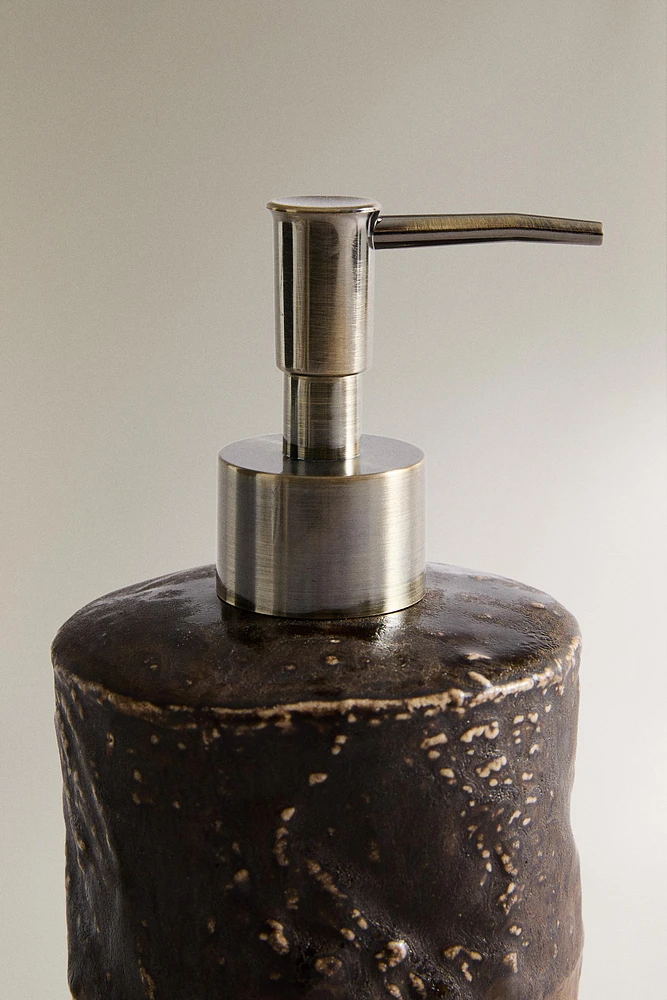 DISTRIBUTEUR SAVON CÉRAMIQUE TEXTURE