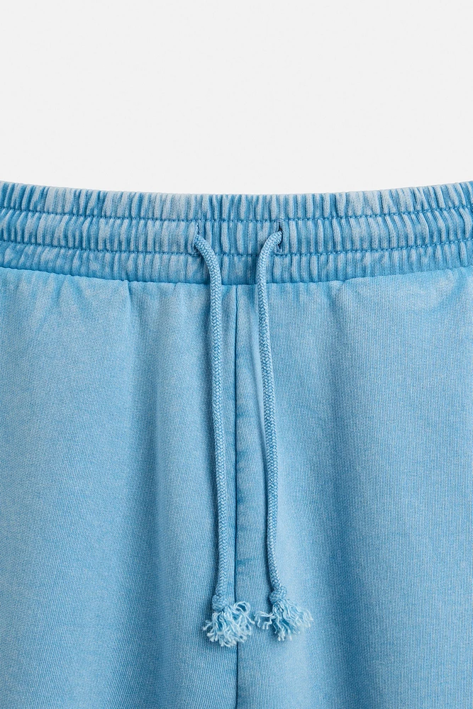 WASHED RELAXED FIT JOGGER SHORTS