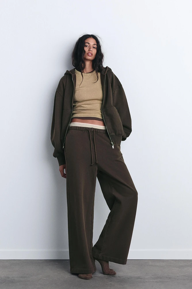 PANTALON DROIT EN MOLLETON