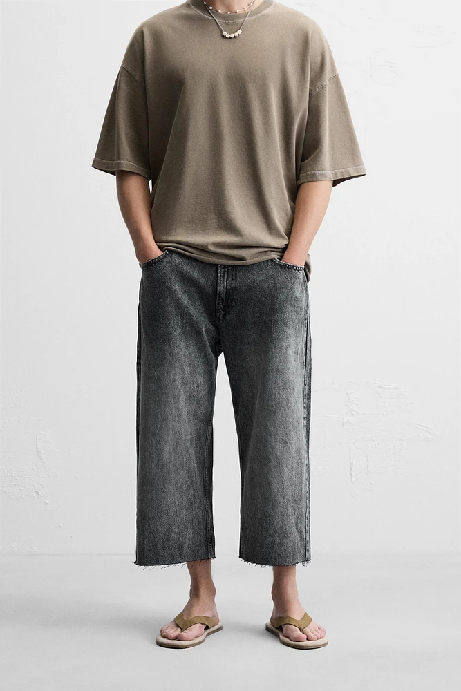 CROPPED WIDE LEG JEANS