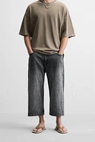 CROPPED WIDE LEG JEANS