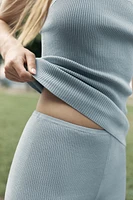 RIB KNIT SHORTS