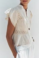 RUSTIC CROCHET LADDER STITCH TOP