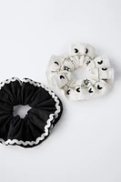 TWO-PACK OF LACE AND WAVY HAIR TIES