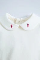 BODY COL CLAUDINE BRODÉ FLEURS