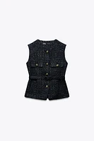 STRUCTURED BELTED VEST