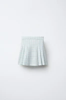 TEXTURED SKIRT WITH JEWEL BUTTONS