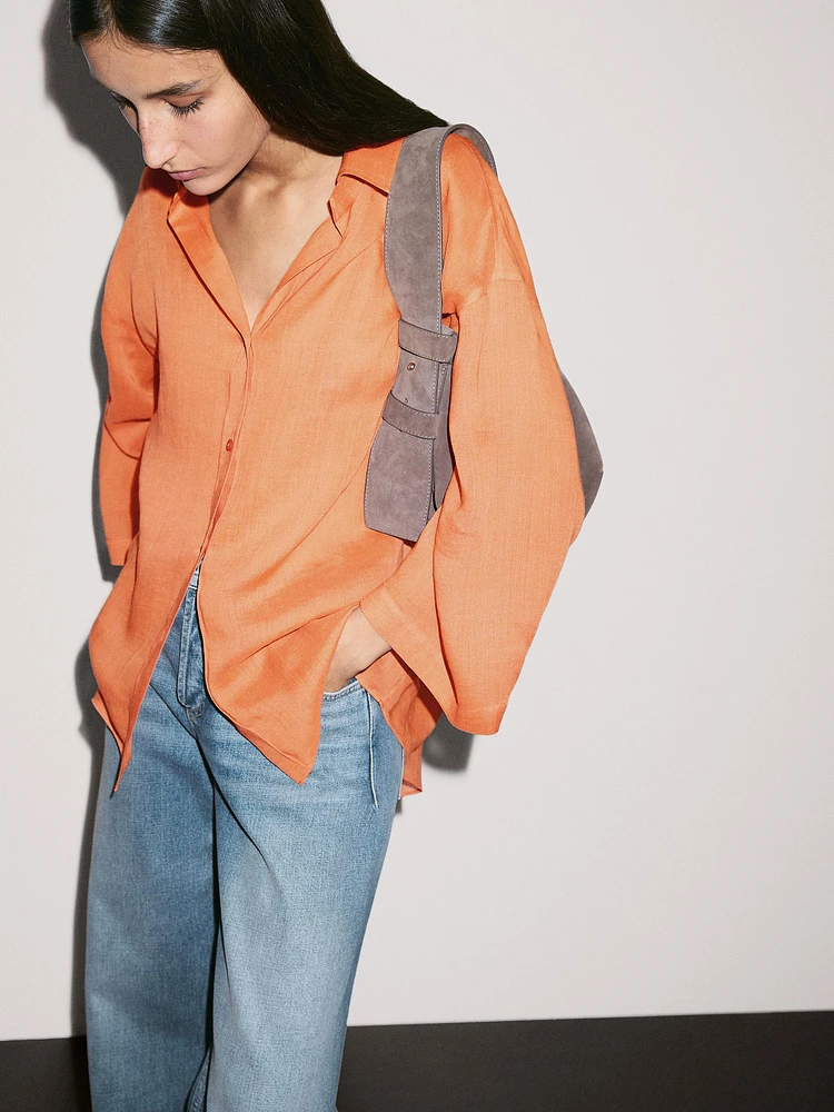 Chemisier ramie oversize