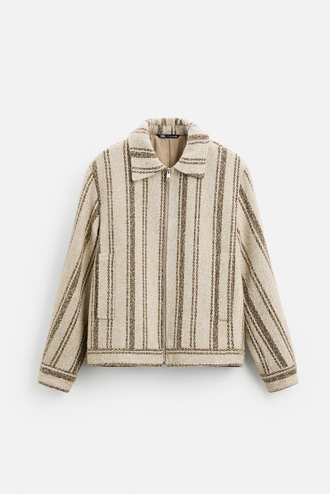 TEXTURED STRIPE JACKET