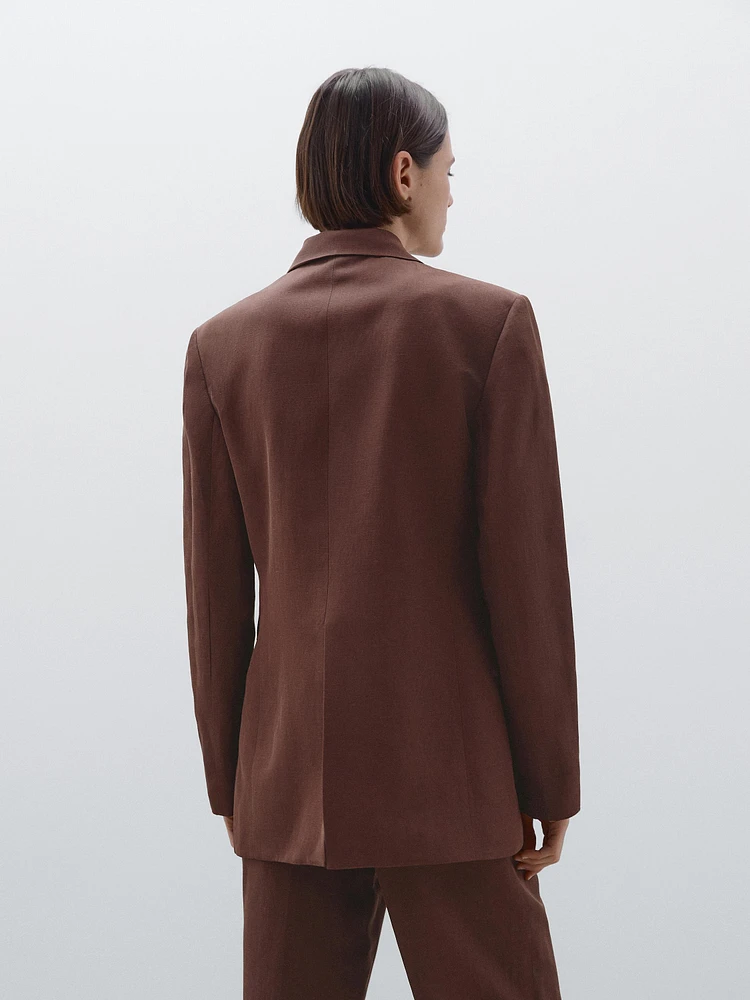Blazer fluide lin