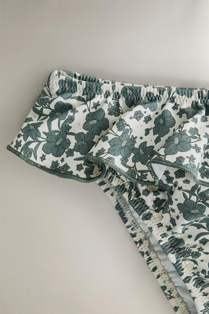 BAS MAILLOT DE BAIN PLAGE ENFANT FLEURS TROPICALES
