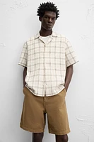 TEXTURED PLAID SHIRT