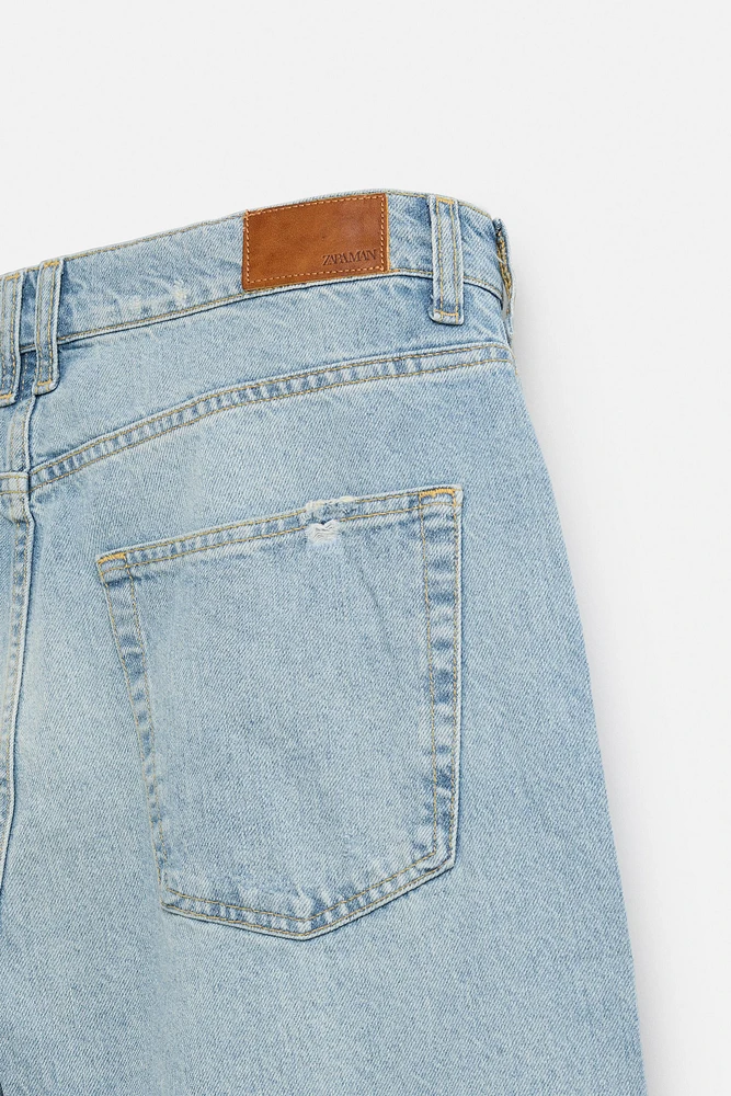 SEAMED BAGGY FIT JEANS