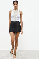 Z1975 MINI DENIM SKORT WITH SLIT