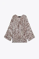 COMBINATION KNIT SWEATER