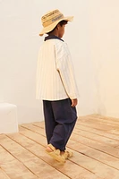 LIMITED EDITION CONTRASTING COLLAR STRIPED JACKET