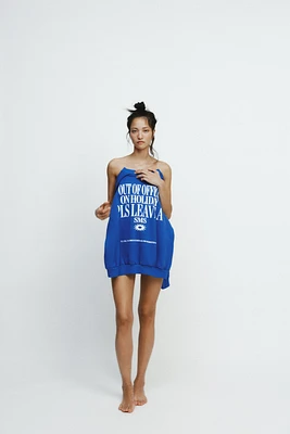 PRINTED SLOGAN SWEATSHIRT