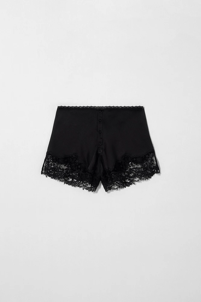 KATE MOSS X ZARA SILK LINGERIE SHORTS