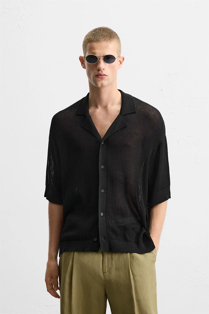 CHEMISE EN MAILLE AJOURÉE