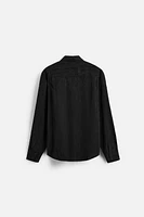 SATIN EFFECT JACQUARD SHIRT