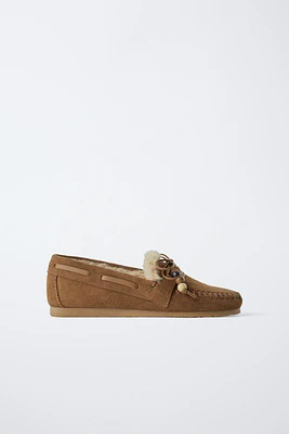MOCASSINS EN CUIR VELOURS ÉDITION LIMITÉE