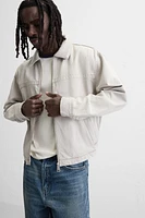 DENIM JACKET WITH CONTRASTING COLLAR