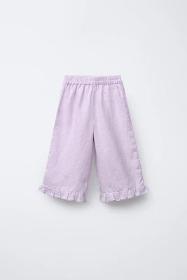 PANTALON JUPE-CULOTTE 100 % LIN