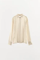 LACE SATIN BLOUSE
