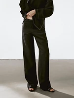 Straight-leg trousers with waist detail