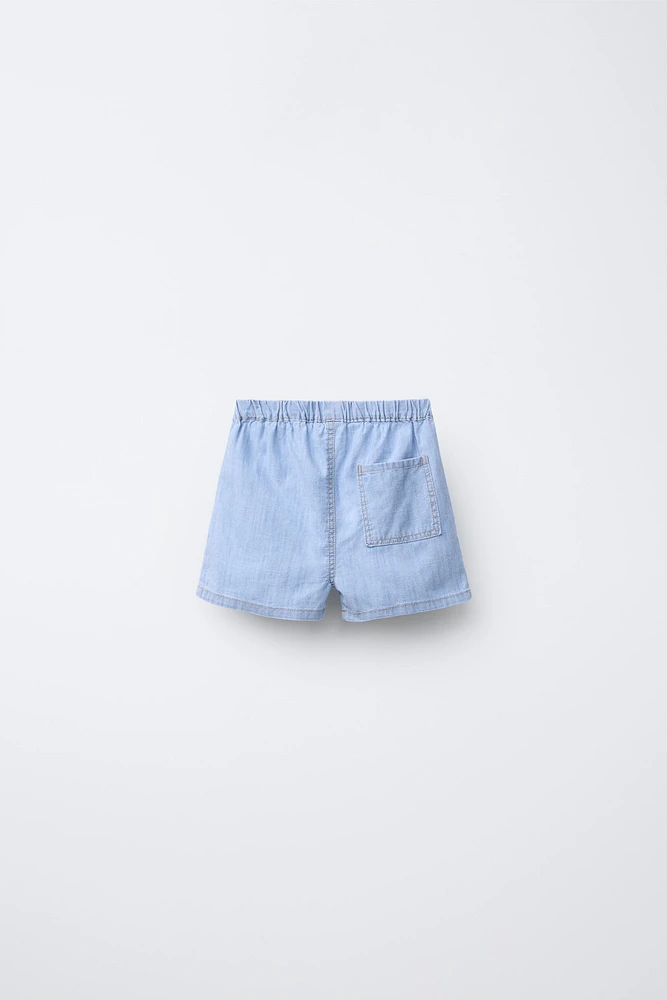 FLUID DENIM SHORTS