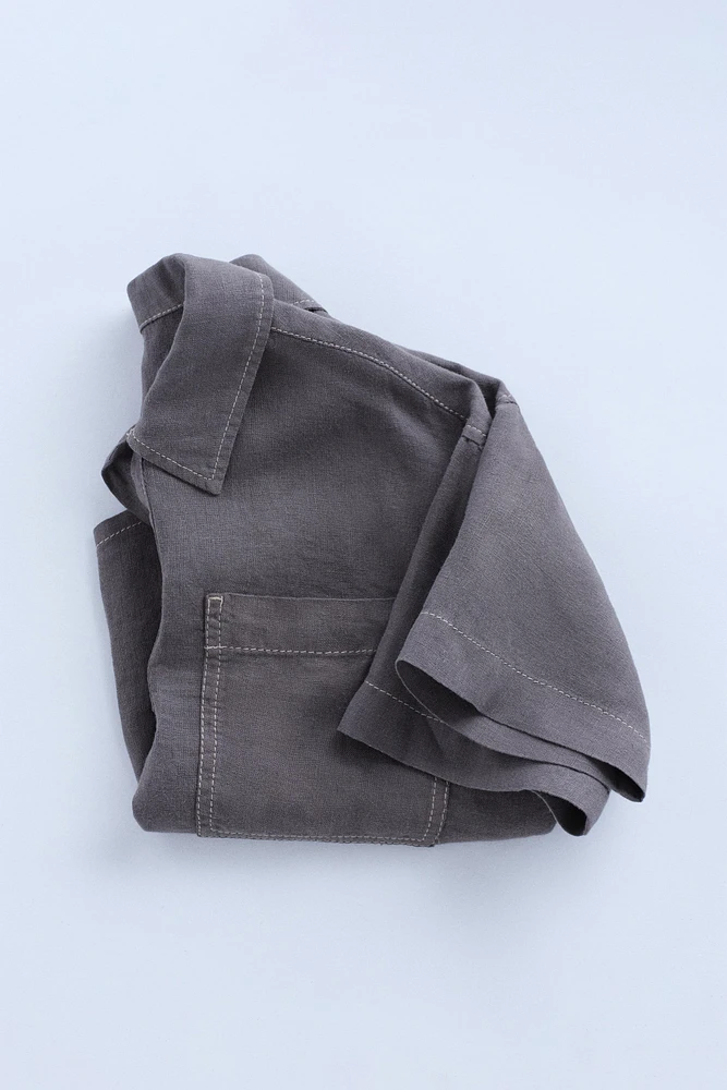 ZARA TIMELESS - LINEN SHIRT WITH POCKET