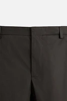 WAXED EFFECT SUIT PANTS