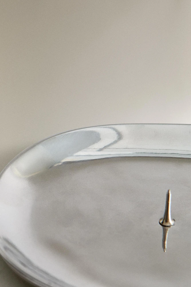 BOUGEOIR ALUMINIUM ARGENTÉ