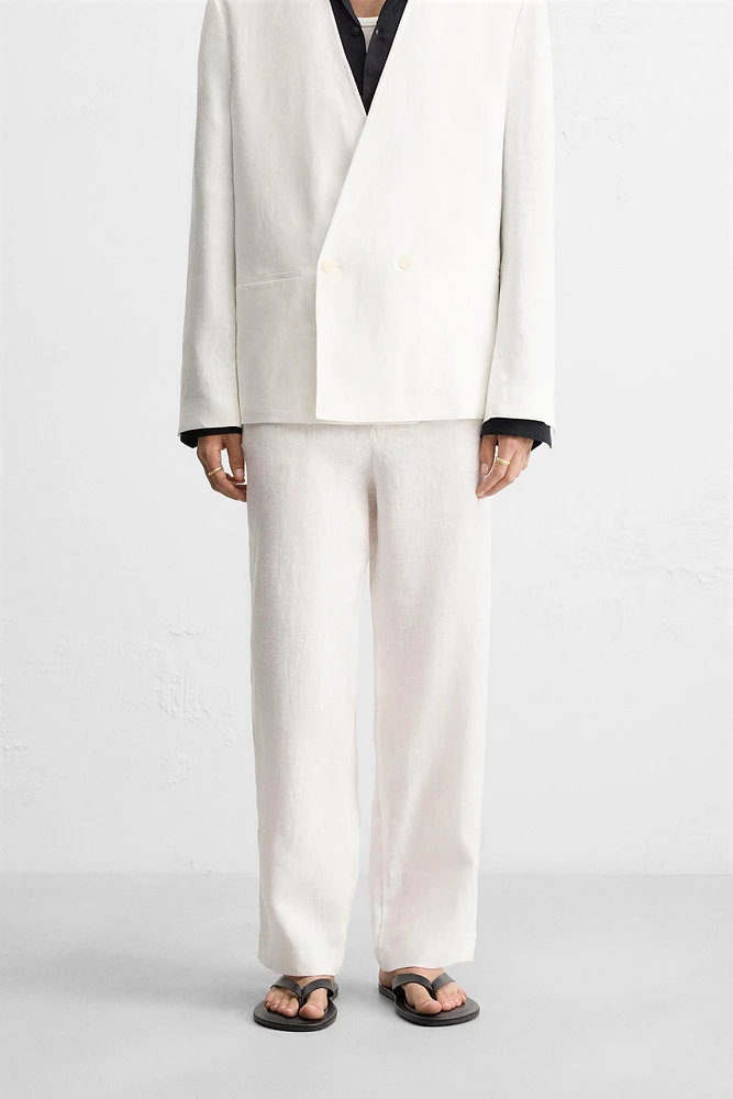 PANTALON DE COSTUME 100 % LIN