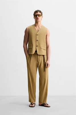 LIMITED EDITION LINEN-LYOCELL RELAXED FIT VEST
