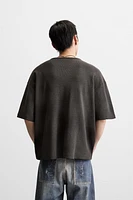 SPRAY PRINT KNIT T-SHIRT