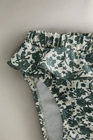 CHILDREN’S TROPICAL FLORAL RUFFLED BEACH BIKINI BOTTOMS