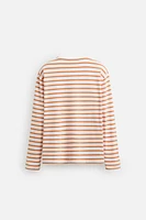 T-SHIRT JACQUARD RAYURES