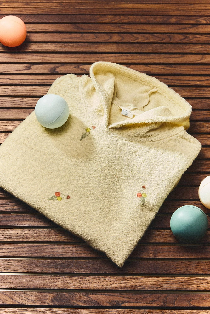 CHILDREN’S ICE CREAM COTTON BEACH PONCHO