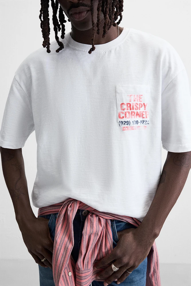 PRINTED POCKET T-SHIRT